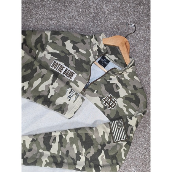 Colosseum Other - Colosseum Notre Dame Fighting Irish Camo Quarter Zip Pullover Mens Medium OHT